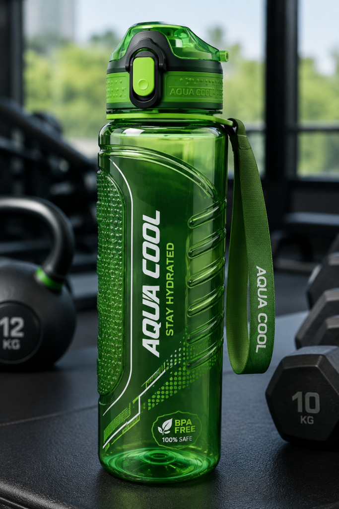 Plastic aqua cool Water Bottle Gym